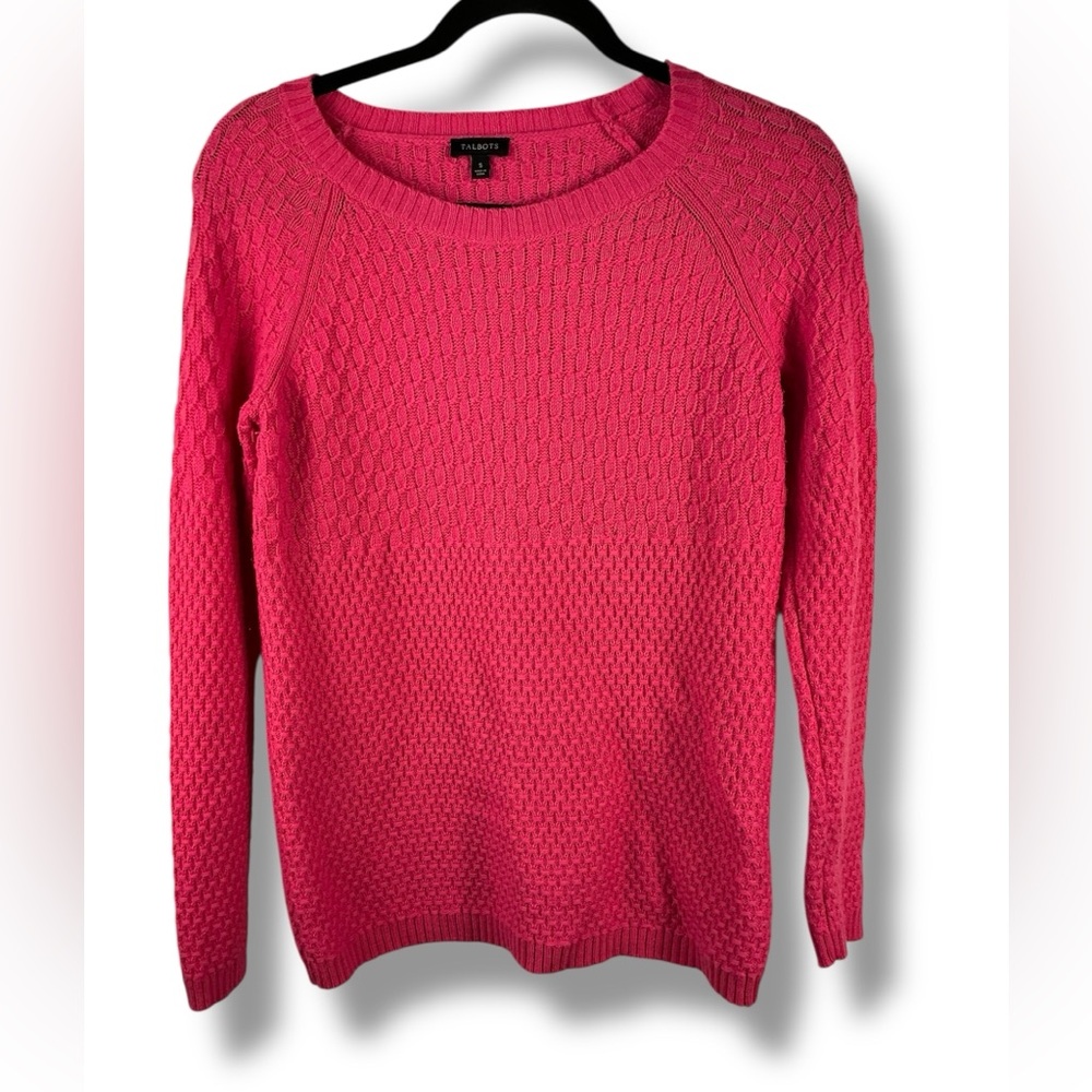 Talbots pink crew neck sweater